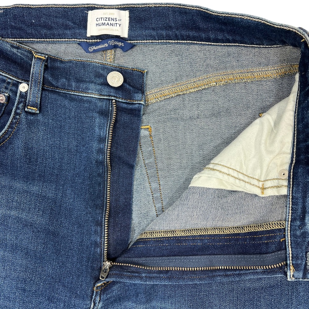 Citizens of Humanity Amari Ultra Wide-Leg Jeans 30" High-Rise Regatta Wash Retro - Picture 4 of 14